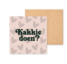 Kleurrijke tegel | 11 CM | Kakkie doen | Beige