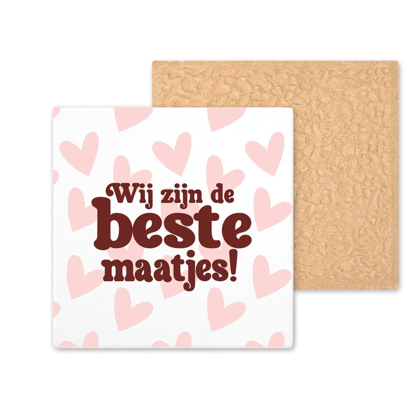 Kleurrijke tegel | 11 CM | Wij zijn de beste maatjes!