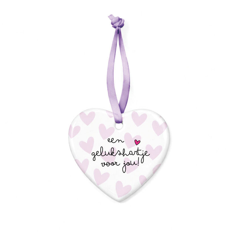 Little heart tiles | Een gelukshartje voor jou | Lila