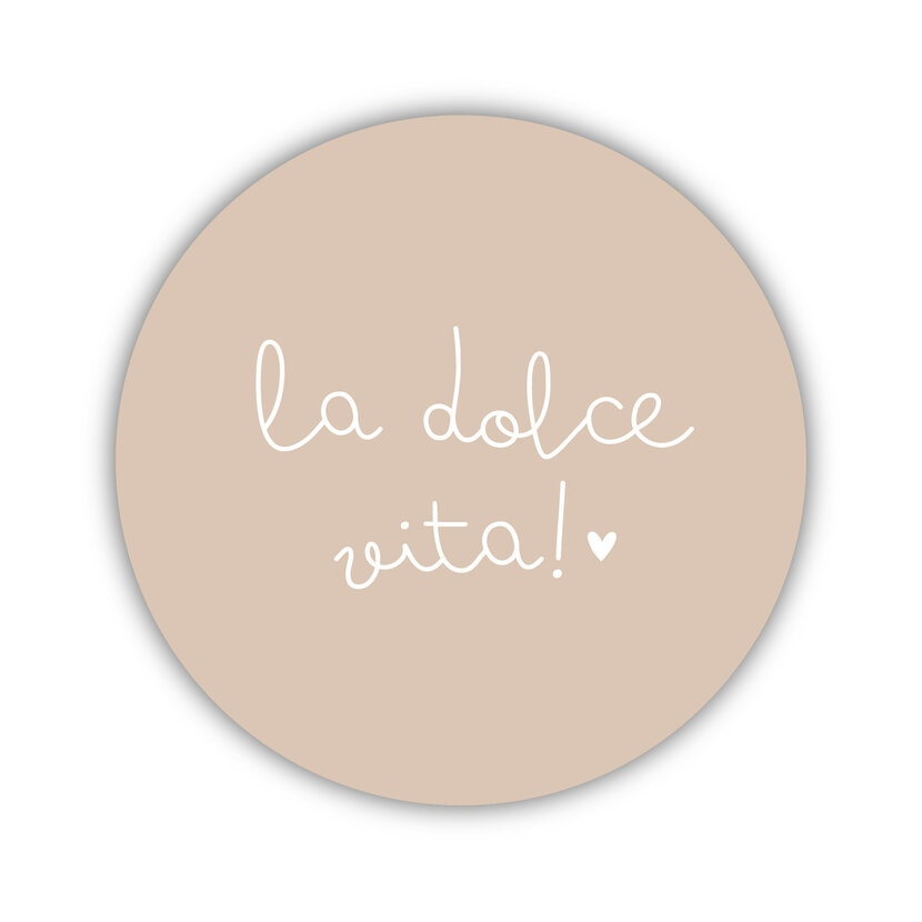 Onderzetter | La dolce vita! | Soft Beige