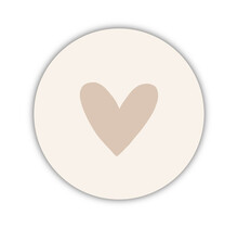 Onderzetter | Beige hart | Soft Beige