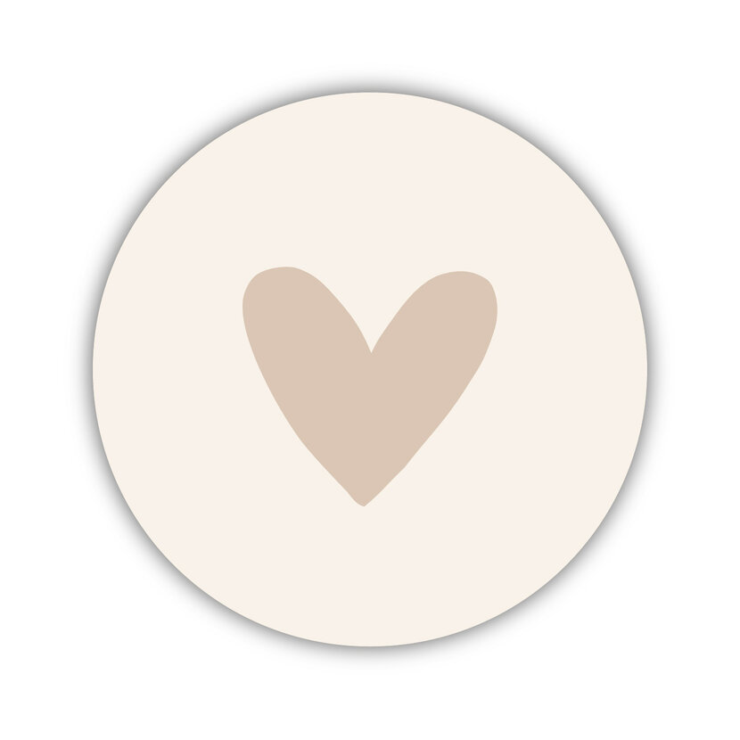 Onderzetter | Beige hart | Soft Beige