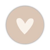 Onderzetter | Licht beige hart | Soft Beige