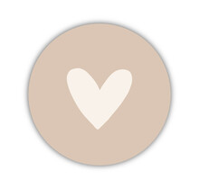 Onderzetter | Licht beige hart | Soft Beige