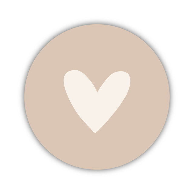 Onderzetter | Licht beige hart | Soft Beige