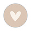 winkeltjevananne.nl Onderzetter | Licht beige hart | Soft Beige