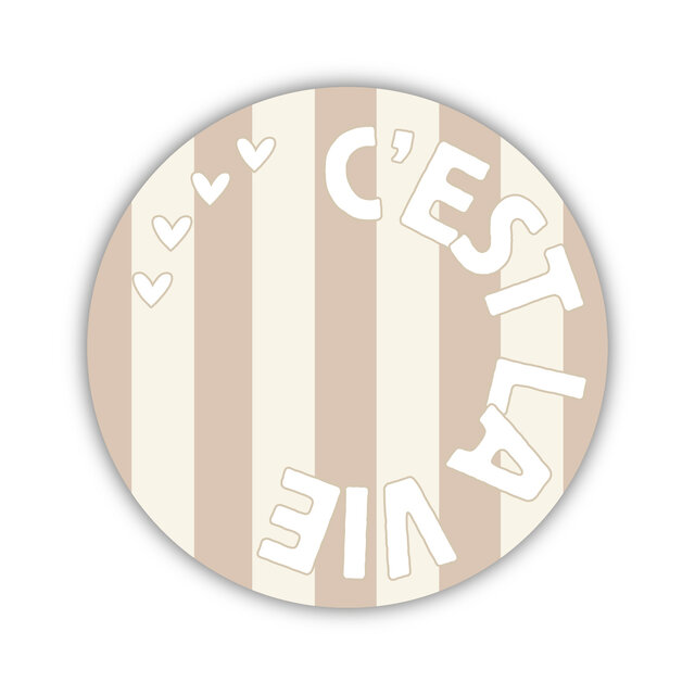 Onderzetter | C'est la vie | Soft Beige