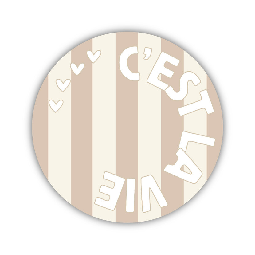 Onderzetter | C'est la vie | Soft Beige