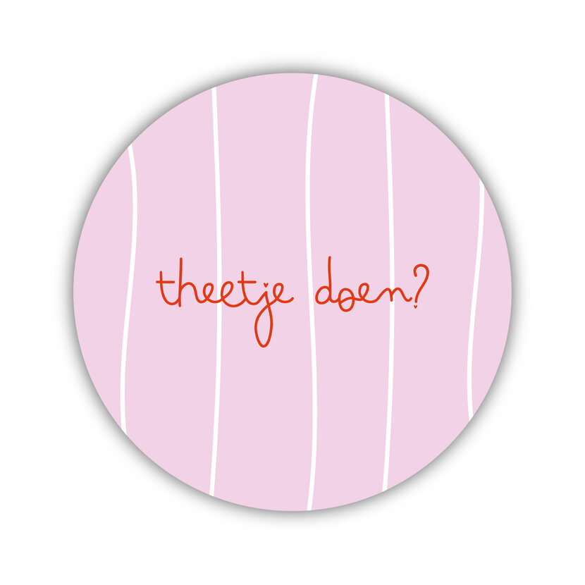 Onderzetter | Theetje doen? | Pink