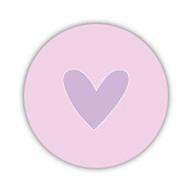 Onderzetter | Lila hartje | Pink
