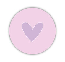 Onderzetter | Lila hartje | Pink
