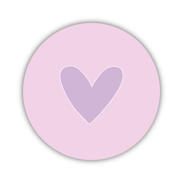 Onderzetter | Lila hartje | Pink