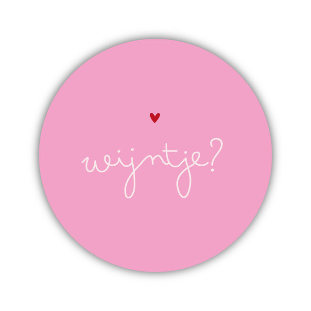 Onderzetter | Wijntje? | Pink