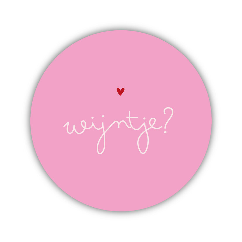 Onderzetter | Wijntje? | Pink