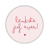 Onderzetter | Leukste juf | Vintage Rose