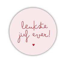 Onderzetter | Leukste juf | Vintage Rose