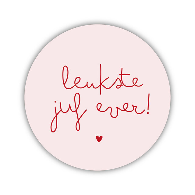 Onderzetter | Leukste juf | Vintage Rose