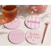 Onderzetter | Superjuf | Pink