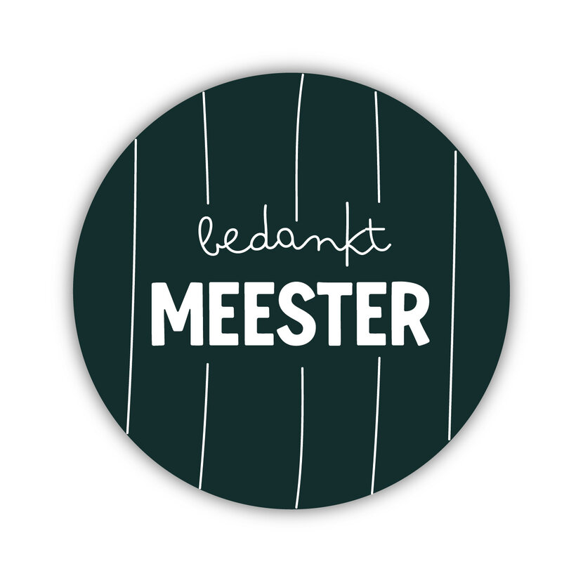 Onderzetter | Bedankt meester | Nature greens
