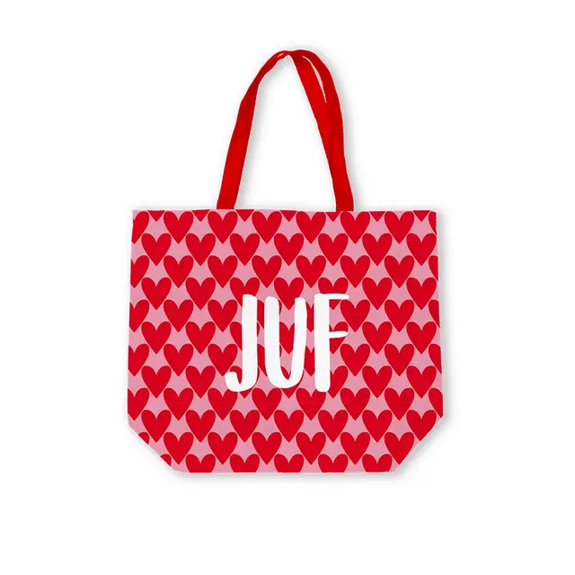 Shopper | Tas voor de juf | Hartjes