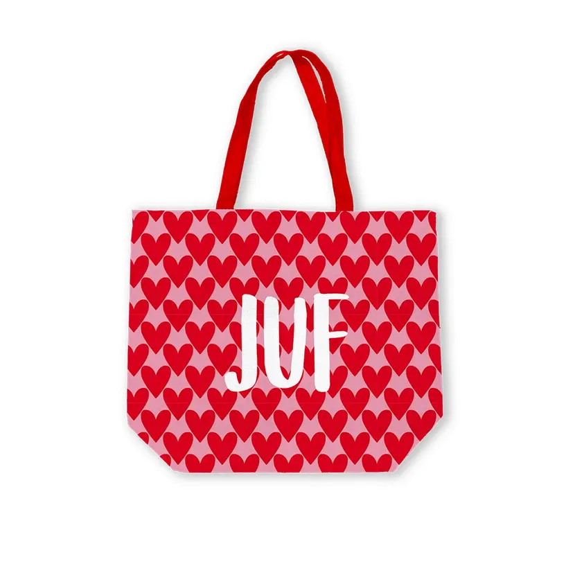Shopper | Tas voor de juf | Hartjes