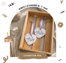 FEEST DEAL | 2 Gelukshartjes | Lila