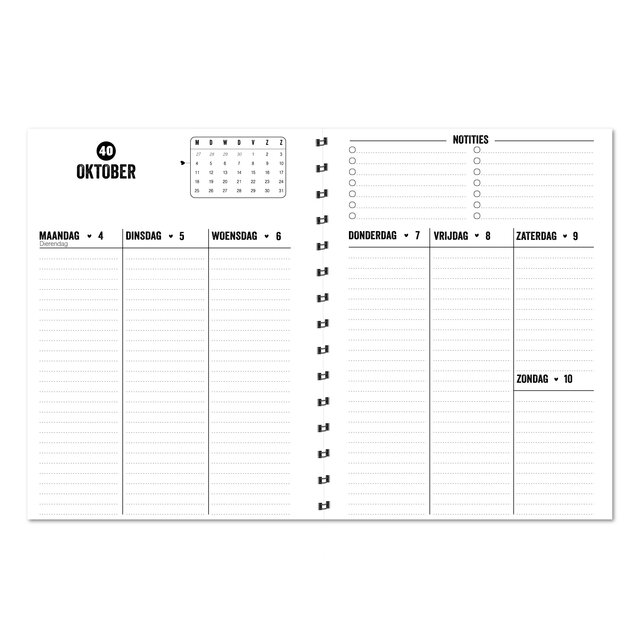 Agenda 2027 | Verticale schrijfrichting | Met gratis stickervel