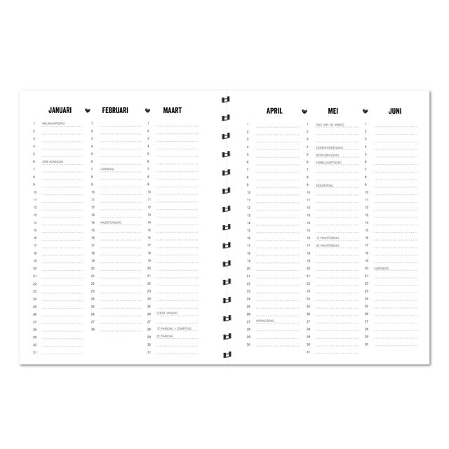 Agenda 2027 | Verticale schrijfrichting | Met gratis stickervel