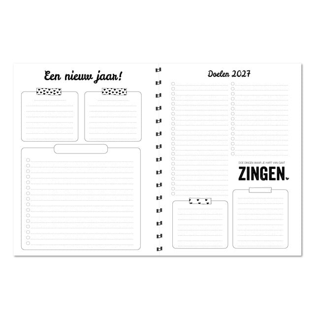 Agenda 2027 | Horizontale schrijfrichting | Met gratis stickervel | PRE ORDER