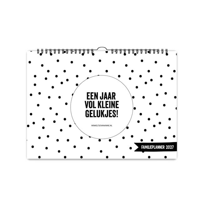 Familieplanner 2027 | A4 | Met gratis stickervel | PRE ORDER