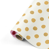 Rol inpakpapier | Dots Goud | 3 meter