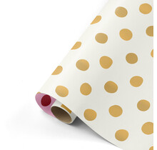Rol inpakpapier | Dots Goud | 3 meter