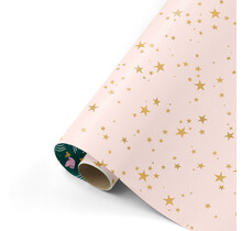Rol inpakpapier | Sterren Pink | 3 meter