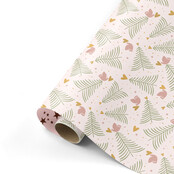 Rol inpakpapier | Boompjes Pink | 3 meter
