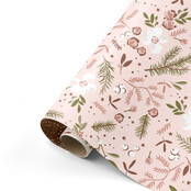 Rol inpakpapier | Kerst Roze | 3 meter