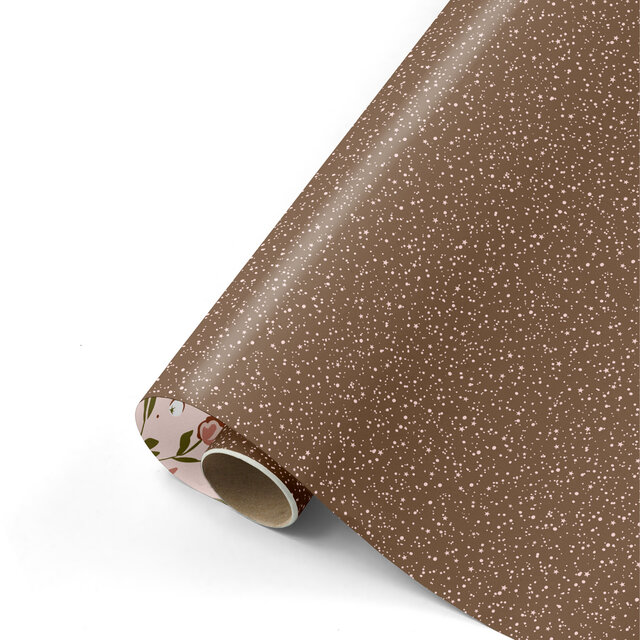 Rol inpakpapier | Sparkling Brown | 3 meter