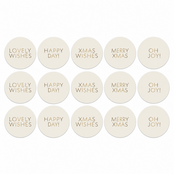 Sticker | Kerst Naturel | 15 stuks
