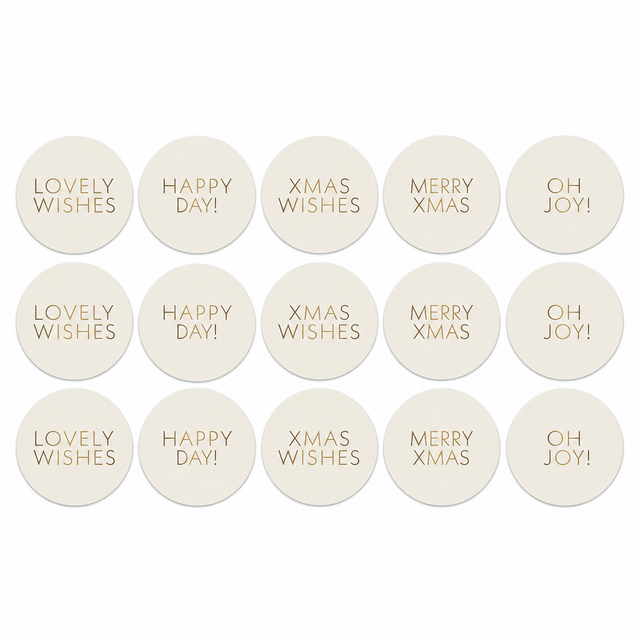 Sticker | Kerst Naturel | 15 stuks