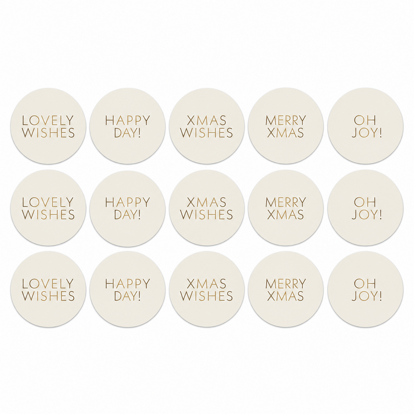 Sticker | Kerst Naturel | 15 stuks