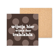 Kleurrijke tegel | 11 CM | Wijntje hier, wijntje daar