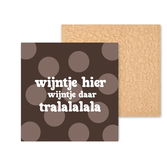 Kleurrijke tegel | 11 CM | Wijntje hier, wijntje daar