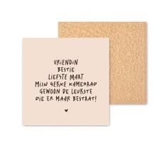 Kleurrijke tegel | 11 CM | Vriendin bestie maat | Beige