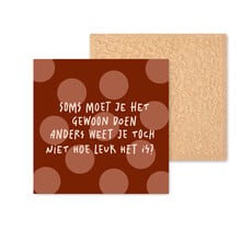 Kleurrijke tegel | 11 CM | Soms moet je het gewoon doen