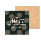 Kleurrijke tegel | 11 CM | Het mooiste wat je kunt worden is jezelf | Groen