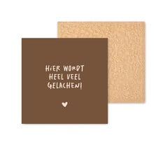 Kleurrijke tegel | 11 CM | Hier wordt heel veel gelachen!