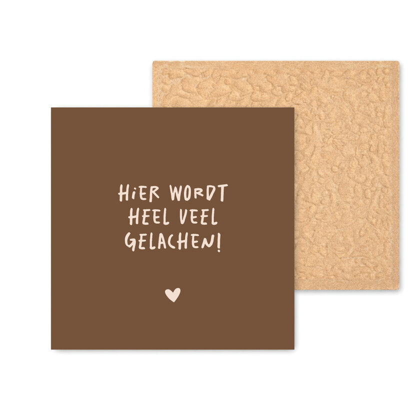 Kleurrijke tegel | 11 CM | Hier wordt heel veel gelachen!