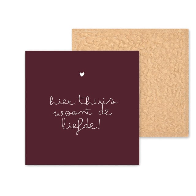 Kleurrijke tegel | 11 CM | Hier thuis woont de liefde