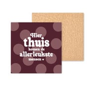 Kleurrijke tegel | 11 CM | Hier thuis komen de leukste mensen