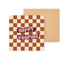 Kleurrijke tegel | 11 CM | Wc tegel | Happy pooping | Terracotta