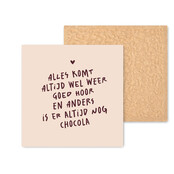 Kleurrijke tegel | 11 CM | Alles komt altijd weer goed